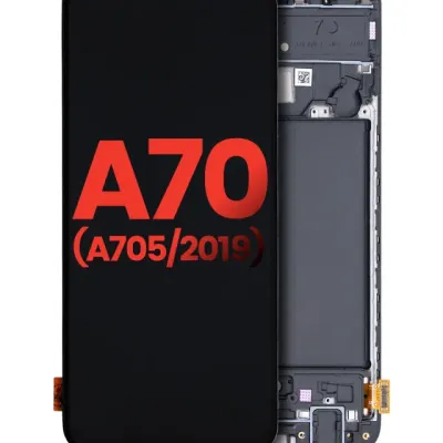 Дисплейний модуль (OLED) з рамкою для Samsung Galaxy A70 (A705 / 2019) (6.67") (Aftermarket Plus) (всі кольори)