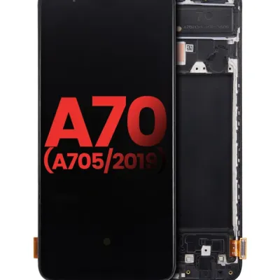 Дисплейний модуль (OLED) з рамкою для Samsung Galaxy A70 (A705 / 2019) (6.33") (Aftermarket Plus) (всі кольори)