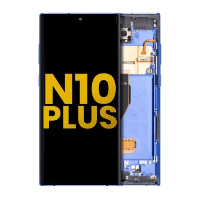 OLED Assembly With Frame For Samsung Galaxy Note 10 Plus / 5G (Refurbished) (Aura Blue)