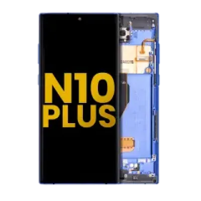 Дисплейний модуль (OLED) з рамкою для Samsung Galaxy Note 10 Plus / 5G (Refurbished) (Aura Blue)
