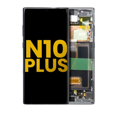 Дисплейний модуль (OLED) з рамкою для Samsung Galaxy Note 10 Plus / 5G (Refurbished) (Aura Black)