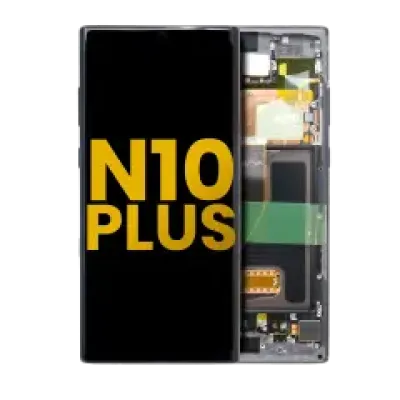 Дисплейний модуль (OLED) з рамкою для Samsung Galaxy Note 10 Plus / 5G (Refurbished) (Aura Black)