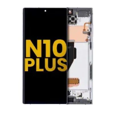 Дисплейний модуль (OLED) з рамкою для Samsung Galaxy Note 10 Plus / 5G (Refurbished) (Aura White)