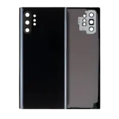 Задня кришка зі скло камери для Samsung Galaxy Note 10 Plus / 5G (No Logo) (Aftermarket Plus) (Aura Black)