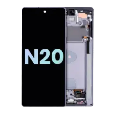 Дисплейний модуль (OLED) з рамкою для Samsung Galaxy Note 20 5G (Service Pack) (Mystic Gray)