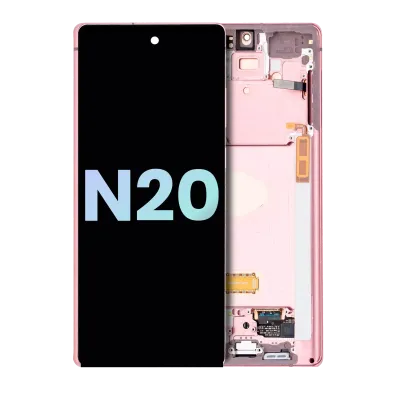 Дисплейний модуль (OLED) з рамкою для Samsung Galaxy Note 20 5G (Service Pack) (Mystic Bronze)