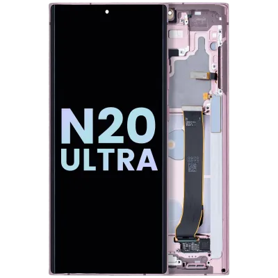 Дисплейний модуль (OLED) з рамкою для Samsung Galaxy Note 20 Ultra 5G (Service Pack) (Mystic Bronze)