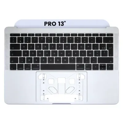 Top Case with Keyboard (ISO French) For MacBook Pro 13" A1708 (2016-2017) (Silver)