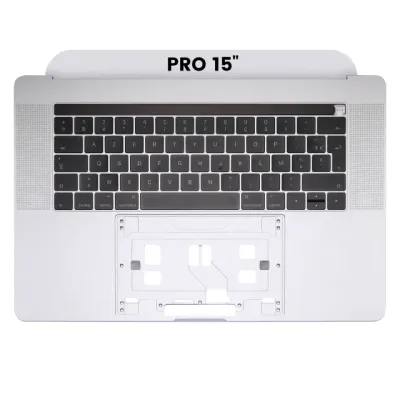 Топкейс з клавіатурою (ISO French) для MacBook Pro 15" A1707 (2016-2017) (сріблястий)