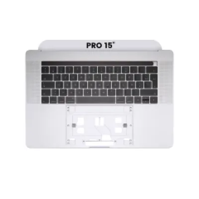 Топкейс з клавіатурою (ISO French) для MacBook Pro 15" A1707 (2016-2017) (сріблястий)