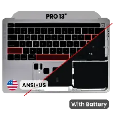 Топкейс з акумулятором і клавіатурою (ANSI US) для MacBook Pro 13" A2289 (2020) (Used OEM Pull: Grade A) (Space Gray)
