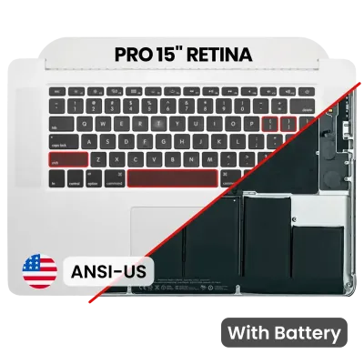 Top Case with Battery and Keyboard (ANSI US) For MacBook Pro 15" A1398 (2015)