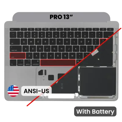 Top Case with Battery and Keyboard (ANSI US) For MacBook Pro 13" A1708 (2016) (OEM New) (Space Gray)