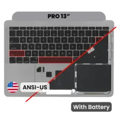 Топкейс з акумулятором і клавіатурою (ANSI US) для MacBook Pro 13" A1708 (2016) (OEM New) (Space Gray)
