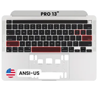 Top Case with Keyboard (ANSI US) For MacBook Pro 13" A2338 (2020) (Silver)