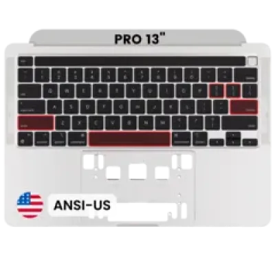 Топкейс з клавіатурою (ANSI US) для MacBook Pro 13" A2338 (2020) (сріблястий)