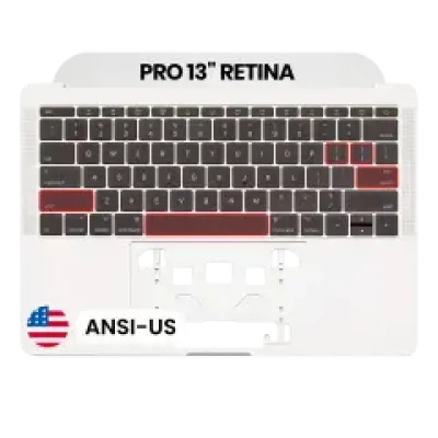 Топкейс з клавіатурою (ANSI US) для MacBook Pro 13" A1708 (2016-2017) (OEM New) (сріблястий)