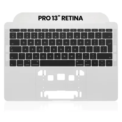 Топкейс з клавіатурою (ISO UK) для MacBook Pro 13" A1708 (2016-2017) (OEM New) (сріблястий)