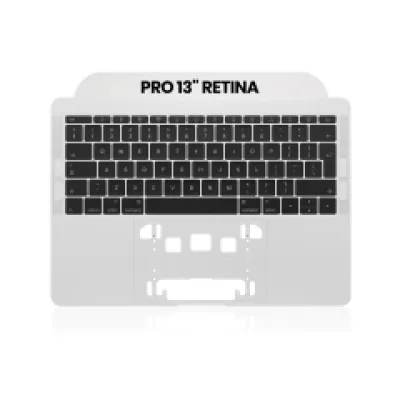 Топкейс з клавіатурою (ISO UK) для MacBook Pro 13" A1708 (2016-2017) (OEM New) (сріблястий)