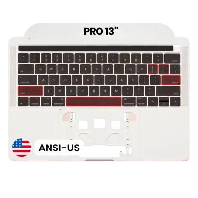 Top Case with Keyboard (ANSI US) For MacBook Pro 13" A1706 (2016-2017) (OEM New) (Silver)