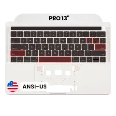 Топкейс з клавіатурою (ANSI US) для MacBook Pro 13" A1706 (2016-2017) (OEM New) (Silver)