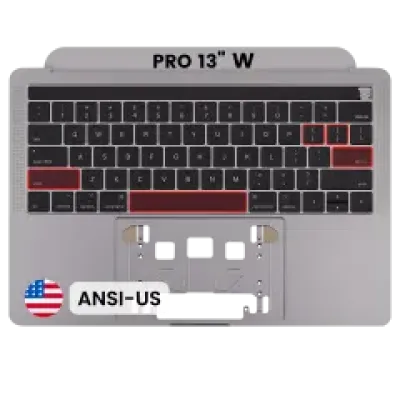 Топкейс з клавіатурою (ANSI US) для MacBook Pro 13" A1706 (2016-2017) (OEM New) (Space Gray)