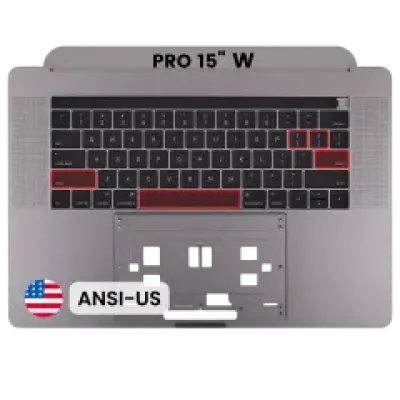 Топкейс з клавіатурою (ANSI US) для MacBook Pro 15" A1707 (2016-2017) (OEM New) (Space Gray)