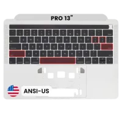 Топкейс з клавіатурою (ANSI US) для MacBook Pro 13" A1989 (2018-2019) (OEM New) (Silver)
