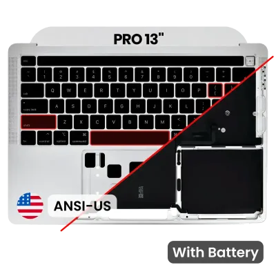 Топкейс з акумулятором і клавіатурою (ANSI US) для MacBook Pro 13" A2289 (2020) (Silver)