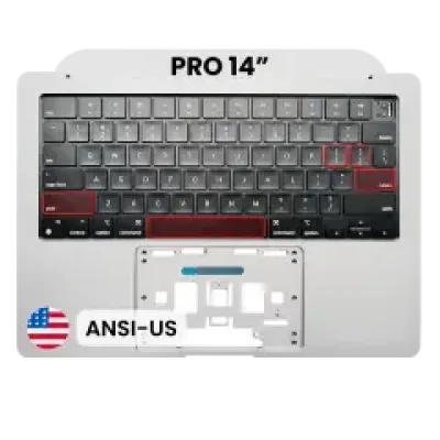 Топкейс з клавіатурою (ANSI US) для MacBook Pro 14" A2442 (2021) / A2779 (2023) (Silver)