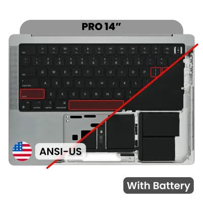 Топкейс з акумулятором і клавіатурою (ANSI US) для MacBook Pro 14" A2442 (2021) / A2779 (2023) (Space Gray)