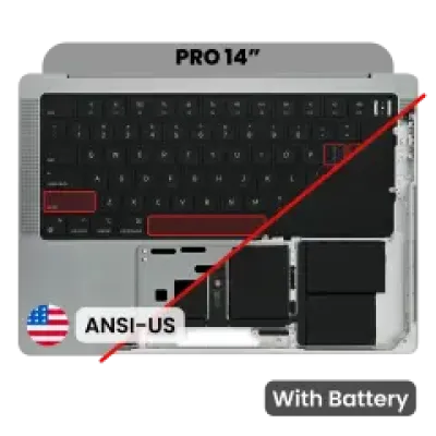 Топкейс з акумулятором і клавіатурою (ANSI US) для MacBook Pro 14" A2442 (2021) / A2779 (2023) (Space Gray)