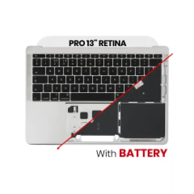 Топкейс з акумулятором і клавіатурою (ISO UK) для MacBook Pro 13" A1708 (2016-2017) (OEM New) (Silver)