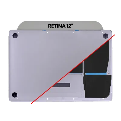 Bottom Case with Battery (A1527) For MacBook 12" A1534 (2015) (Space Gray)