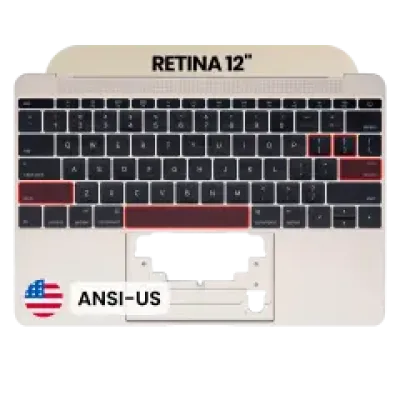 Топкейс з клавіатурою (ANSI US) та мікрофоном для MacBook 12" A1534 (2015) (OEM New) (Gold)