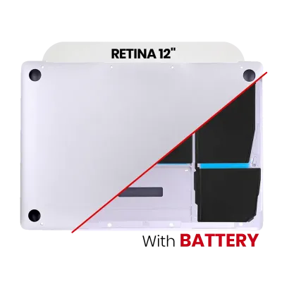 Bottom Case with Battery (A1705) For MacBook 12" A1534 (2016-2017) (Silver)