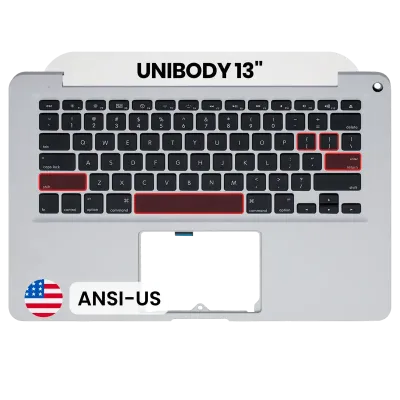 Top Case with Keyboard (ANSI US) For MacBook 13" A1278 (2008) (OEM New)
