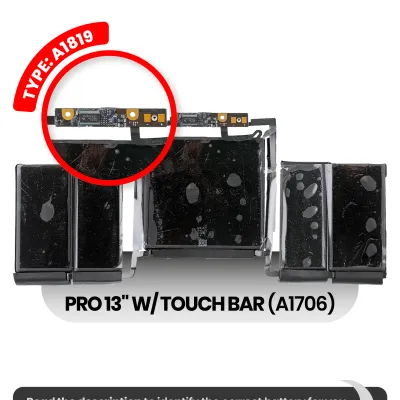 Акумулятор (A1819) для MacBook Pro 13" A1706 (2016-2017)