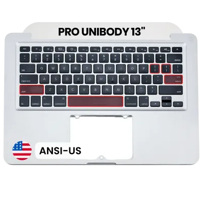 Top Case with Keyboard (ANSI US) For MacBook 13" A1278 (2009-2010) (Used OEM Pull: Grade A)