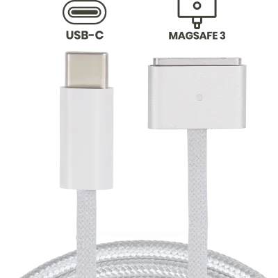 Оригінальний кабель зарядки Apple 140W USB-C на MagSafe 3 для MacBook Pro / MacBook Air (2м) (OEM Grade A, Bulk Packaging) (сріблястий)