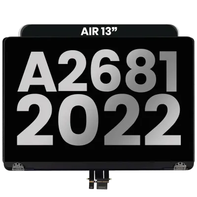 Повний дисплейний модуль для MacBook Air 13" (A2681 / Mid 2022) (з передвстановленим кабелем датчика кута кришки) (Used OEM Pull: Grade A) (Midnight)