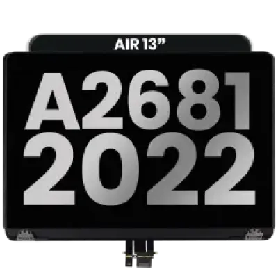 Повний дисплейний модуль для MacBook Air 13" (A2681 / Mid 2022) (з передвстановленим кабелем датчика кута кришки) (Used OEM Pull: Grade A) (Midnight)