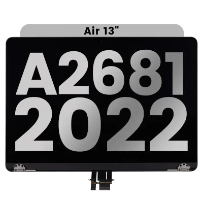 Дисплейний модуль LCD для MacBook Air 13" (A2681 / Mid 2022) (з установленим шлейфом сенсора кута кришки) (Used OEM Pull: Grade B) (Space Gray)