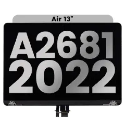 Дисплейний модуль LCD для MacBook Air 13" (A2681 / Mid 2022) (з установленим шлейфом сенсора кута кришки) (Used OEM Pull: Grade B) (Space Gray)