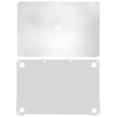 2-in-1 (Top, Bottom) Skin for MacBook Pro 13" A1989 (2018-2019) / A2159 (2019) / A1706 (2016-2017) (Silver)