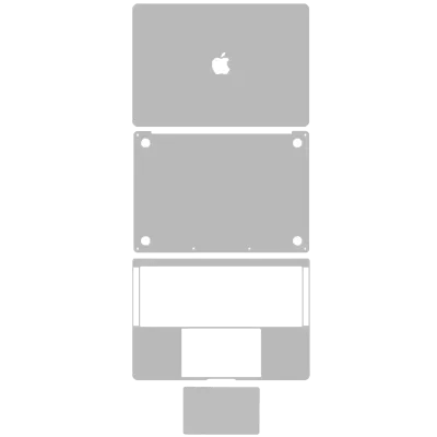 Захисна плівка 4 в 1 (топ, низ, клавіатура, трекпад) для MacBook Pro 15" A1990 (2018-2019) / A1707 (2016-2017) (Space Gray)