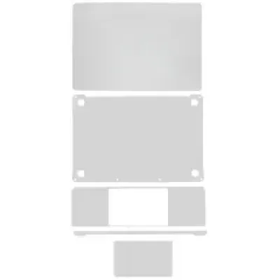 Захисна плівка 4 в 1 (топ, низ, клавіатура, трекпад) для MacBook Pro 13" A2251 (2020) (сріблястий)