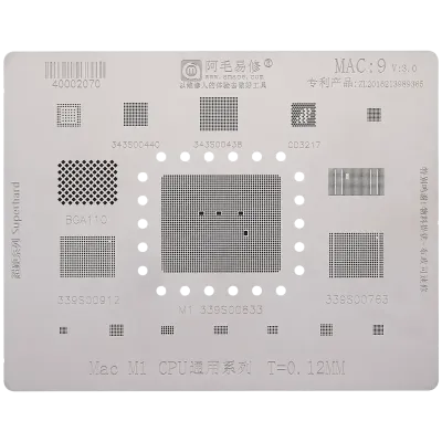CPU універсальний трафарет для MacBook (MAC 9)