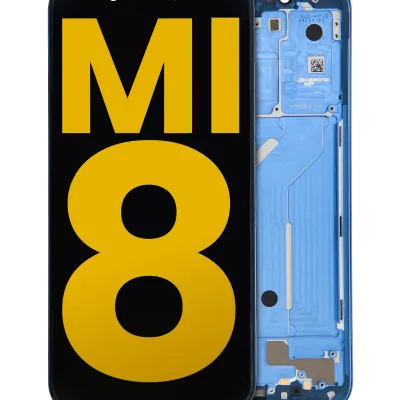 Дисплейний модуль (OLED) з рамкою для Xiaomi Mi 8 (Refurbished) (синій)