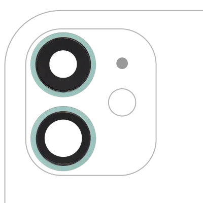 Back Camera Lens With Bracket & Bezel For iPhone 11 ( 2 Piece Set) (Real Sapphire) (Premium) (Green)
